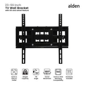 Alden 23'' To 56'' Swivel Tv Wall Bracket